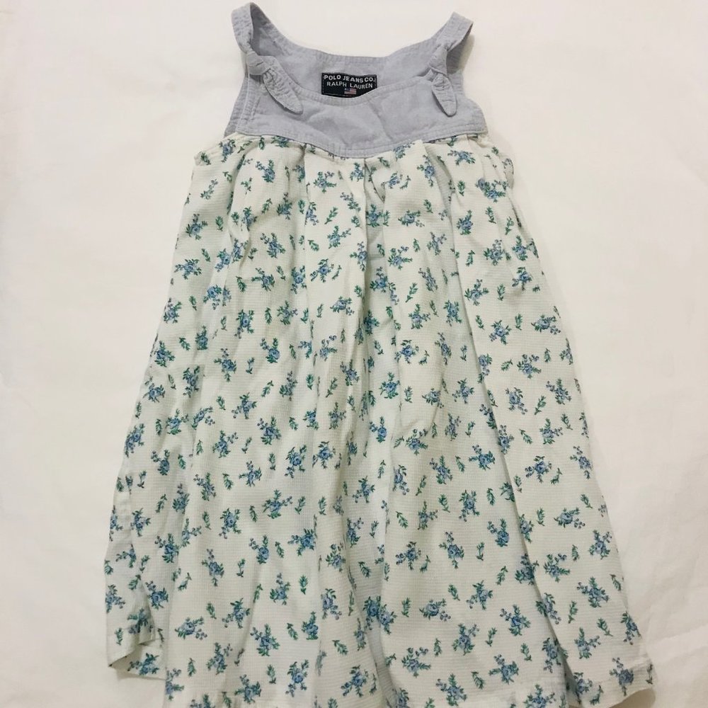 Little Girl Ditsy Floral Spring Dress